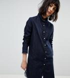 River Island Denim Shirt Dress - Blue