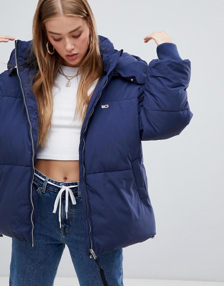 Tommy Jeans Oversize Padded Jacket - Black