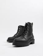 Asos Design Abra Lace Up Boots - Black
