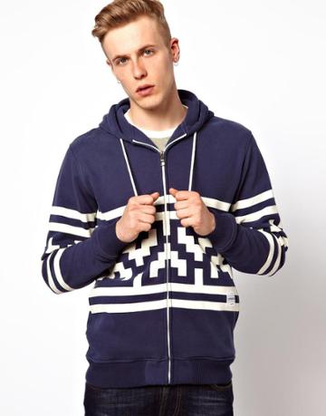 Supremebeing Zip Thru Sweat With Bobble Hood Invader