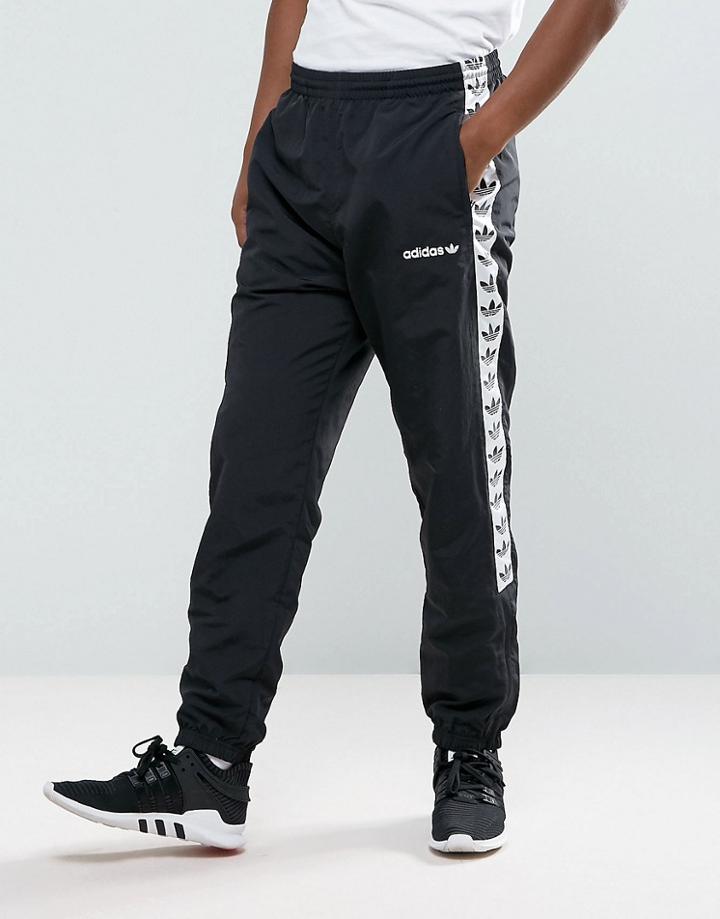 Adidas Originals Adicolor Tnt Tape Wind Track Joggers In Black Aj8830 - Black