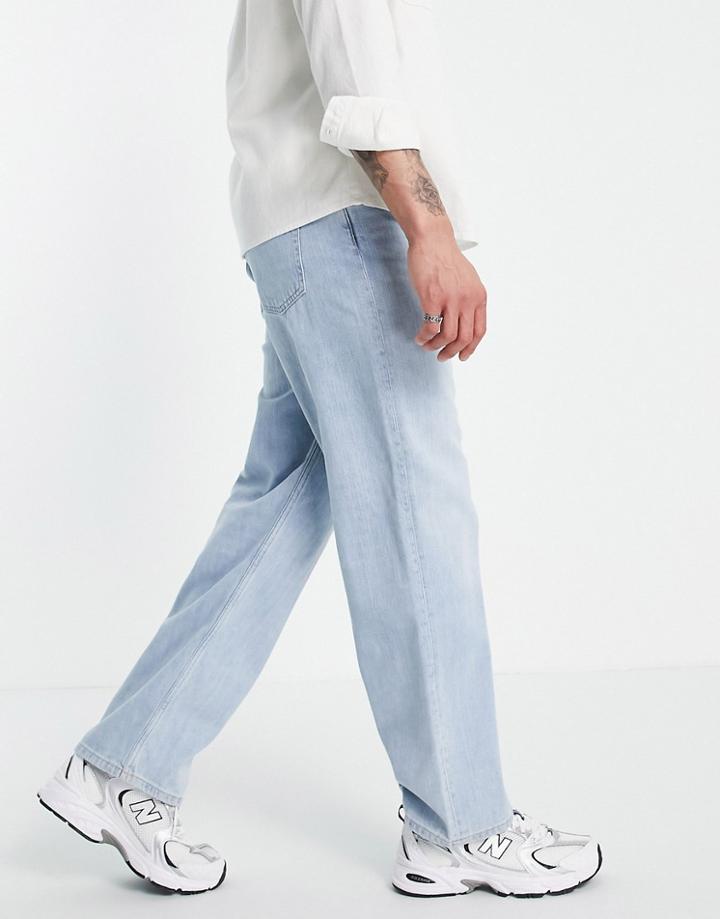 Weekday Galaxy Loose Fit Jeans In Lula Blue-blues