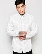 Lindbergh Shirt With All Over Print In Slim Fit - White
