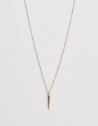 Orelia Fine Gold Plated Tusk Necklace - Gold