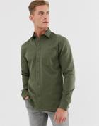 Selected Homme Pocket Over Shirt In Green - Green