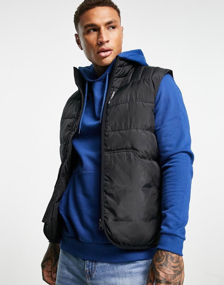Calvin Klein Jeans Padded Vest In Black