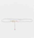 Asos Design Curve Choker Necklace In Graduating Pearls-gold