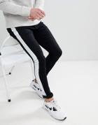 Liquor N Poker Super Skinny Jeans With Painted Side Stripe - Black