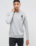 Religion Big Skeleton Crew Neck Sweat - Gray Marl