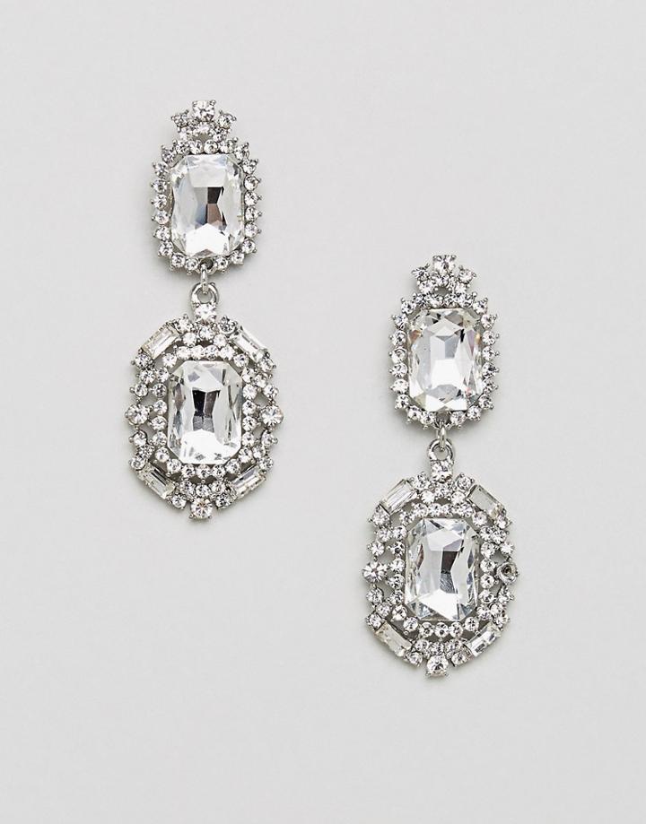 Pieces Ronalda Gem Cluster Earrings - Gold