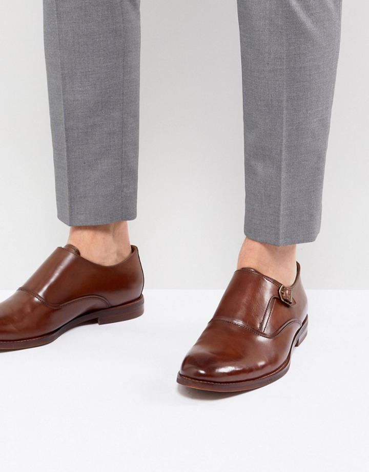 Aldo Catallo Leather Monk Shoes In Tan - Tan