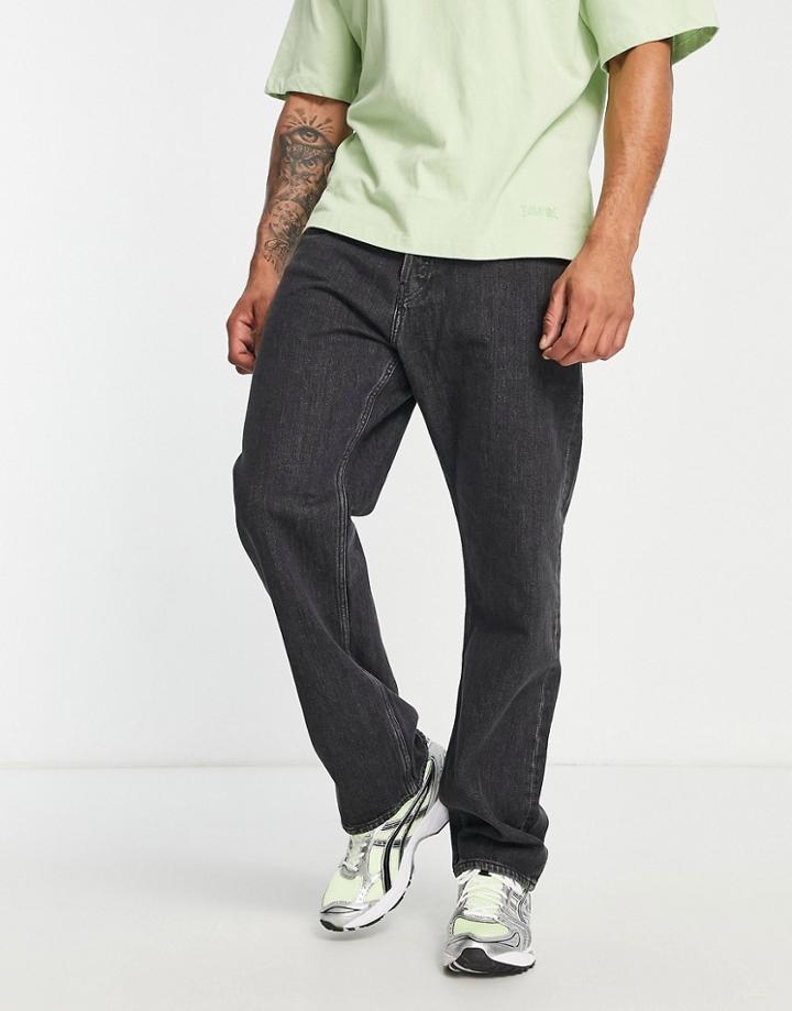 Weekday Space Straight Jeans In Nova Black