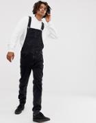 Brooklyn Supply Co Overalls In Washed Black - Black