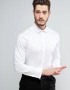 Asos Regular Fit Egyptian Cotton Shirt With Double Cuff - White
