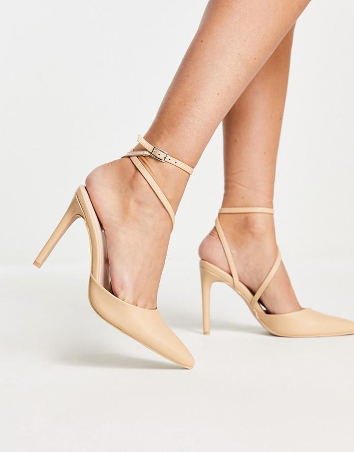 Raid Aasta Asymmetric Heeled Shoes In Beige-neutral