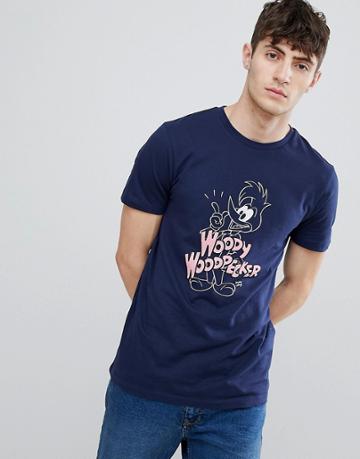 Asos Design Woody Woodpecker T-shirt - Navy