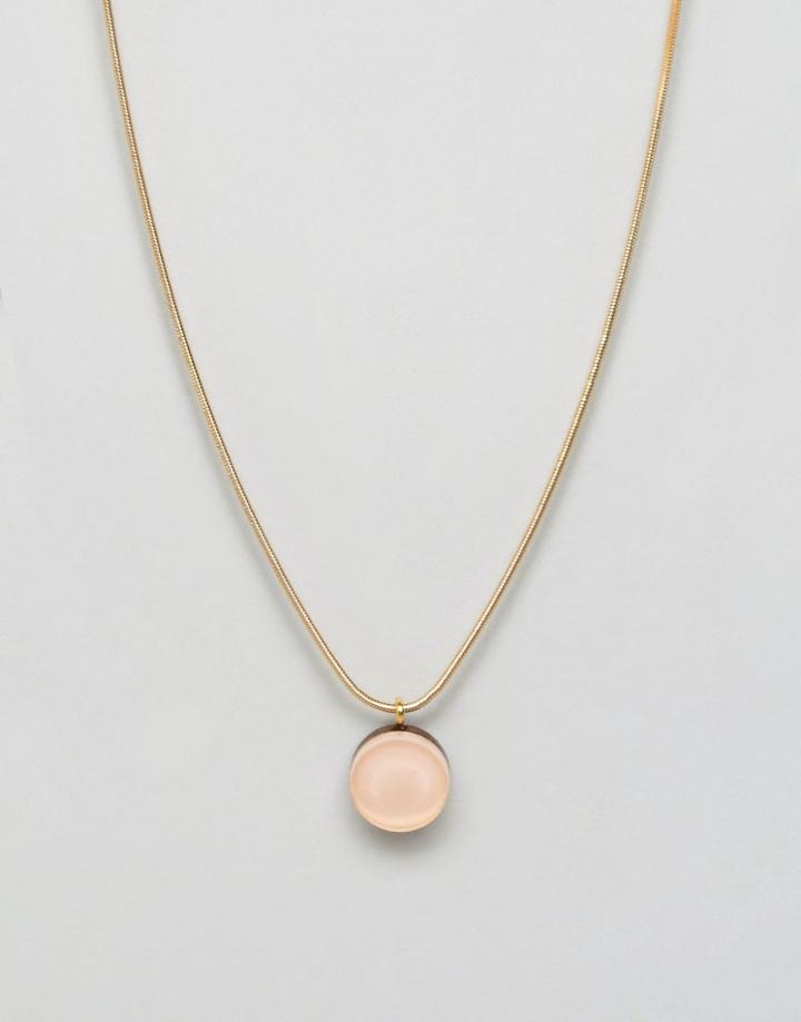Wolf & Moon Dot Necklace - Gold