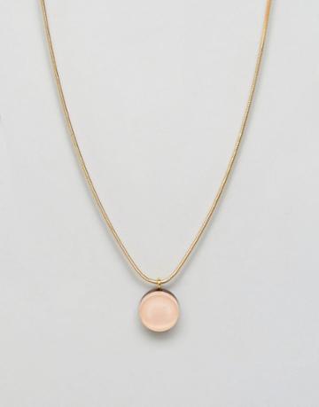 Wolf & Moon Dot Necklace - Gold