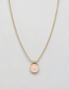 Wolf & Moon Dot Necklace - Gold