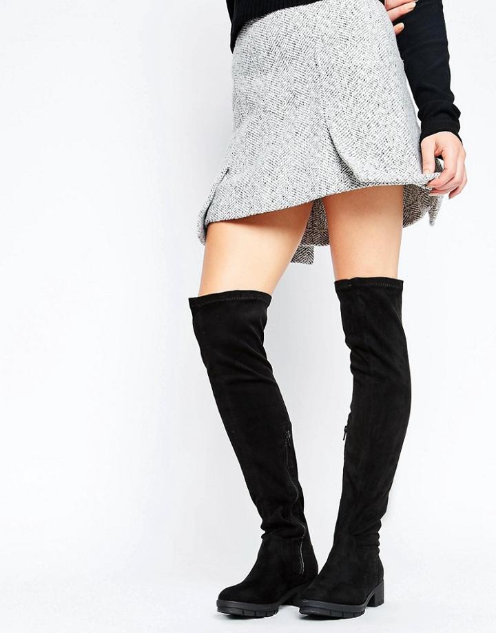 Truffle Kiley Over The Knee Boot - Black
