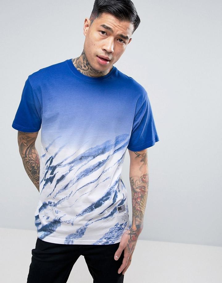 Reason T-shirt In Dip Dye Marble Wash - White