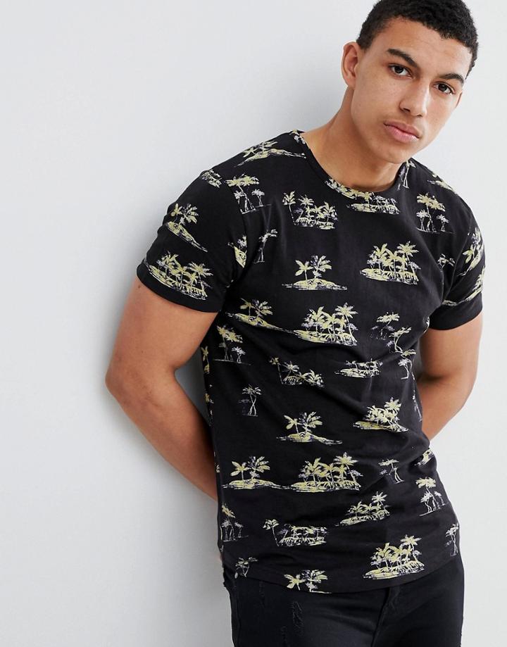 D-struct Flouro Palm T-shirt - Black