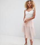 New Look Petite Hanky Hem Skirt - Pink