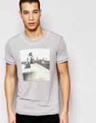 Selected Homme T-shirt With Print - Lead