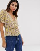 The East Order Arlo Floral Blouse - Purple
