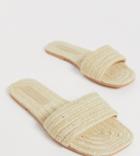 Asos Design Wide Fit Jayme Espadrille Sandals-beige