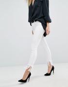 Blank Nyc Crop Skinny Jean With Extreme Unravelling - White