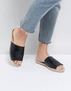 Truffle Collection Espadrille Mule Sandal - Black