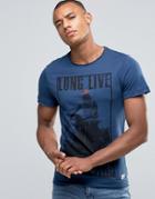 Blend Slim Long Live Beard T-shirt Ensign Blue - Blue