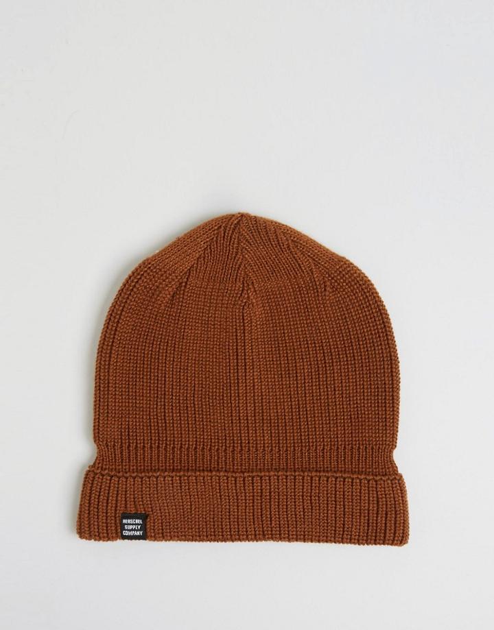 Herschel Supply Co Buoy Fisherman Beanie In Tobacco - Brown