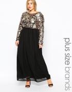 Club L Plus Size Maxi Dress With Sequin Top