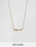 Reclaimed Vintage Inspired Hollywood Necklace - Gold