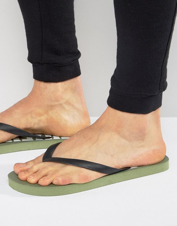 Cheats And Thieves Logo Flip Flops - Green