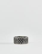 Asos Design Ring In Burnished Silver With Emboss - Silver