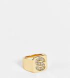 Asos Design 14k Gold Plated S Initial Ring