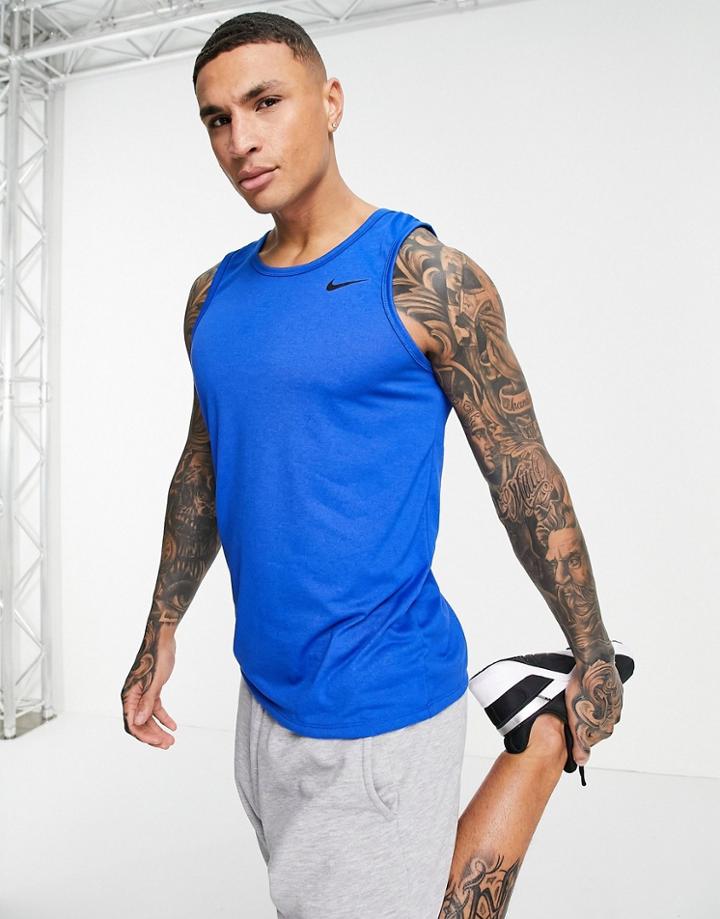 Nike Training Dri-fit Legend Tank In Blue-blues
