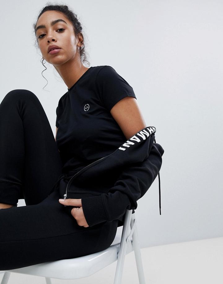 Armani Exchange Ax Motif Crew Neck Tee - Black