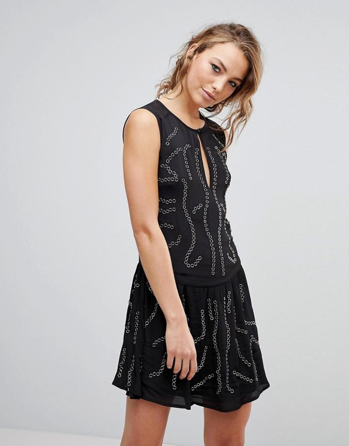 Religion Mystic Embelished Dress - Black