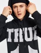 True Religion Large Branded Hoodie-grey