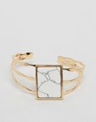 Ashiana Marble Effect Cuff Bracelet - Gold