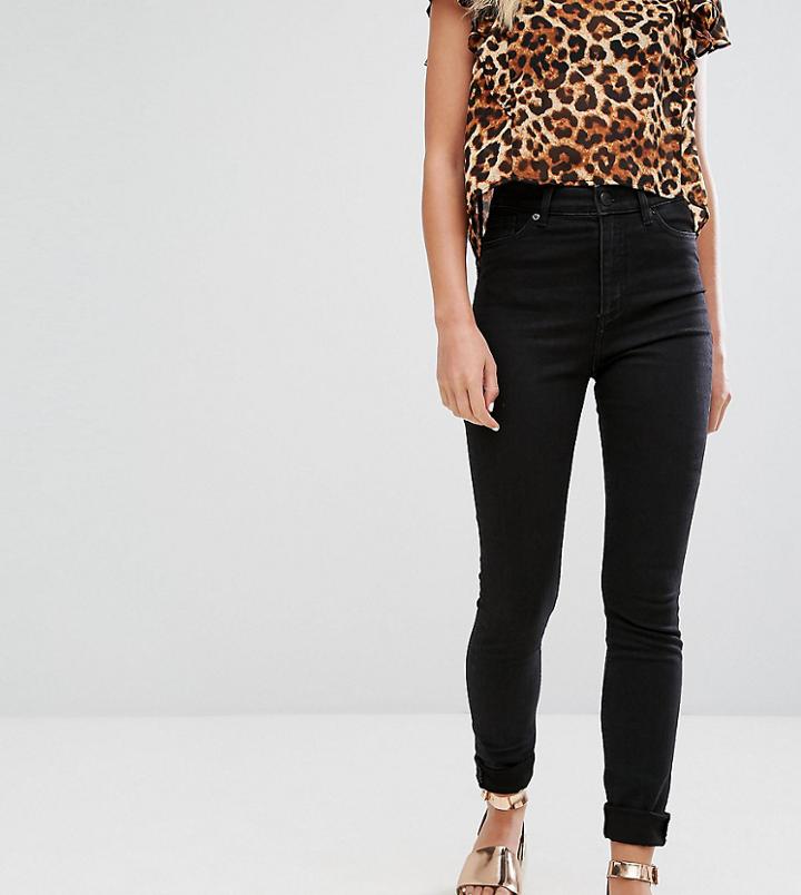 Monki Oki Skinny High Waisted Jeans - Black