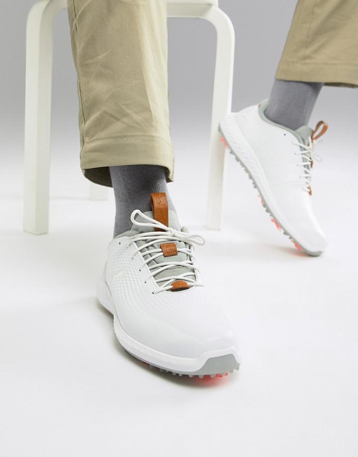Puma Golf Power Adapt Leather Shoes In White - White