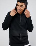 Jack & Jones Core Hoodie With Clip Pouch Pocket - Black