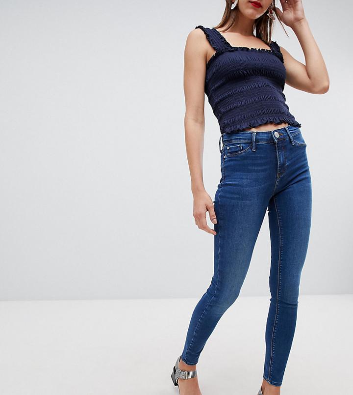 River Island Molly Mid Waist Skinny Jeggings - Black