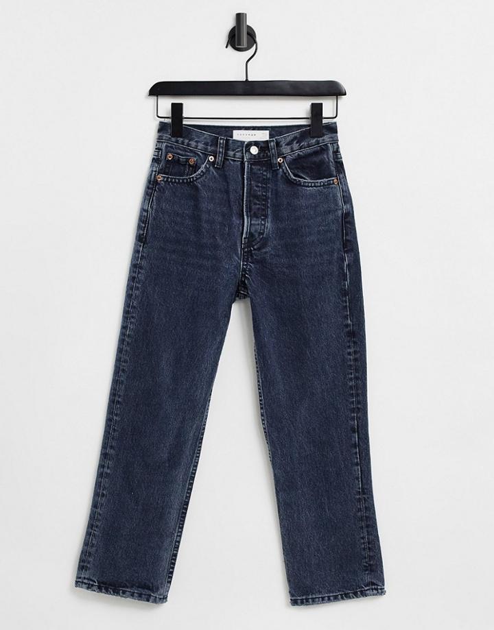 Topshop Jean In Blue Black Wash-blues