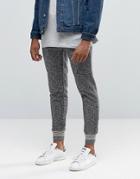 Native Youth Salt And Pepper Knitted Rib Jogger - Black